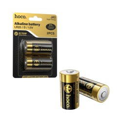 Hoco JA5 Alkaline Cell Battery LR20/D/1.5V (2PC) Black